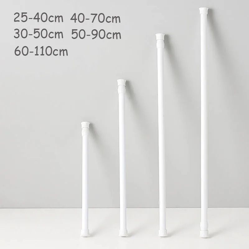 Home Bathroom Hardware - 25-110cm Sprężynowy drążek wysuwany Wielofunkcyjny regulowany