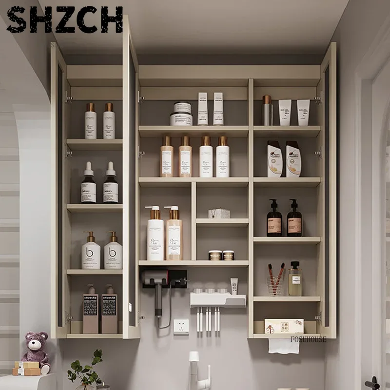 Home Bathroom Furniture - Nowoczesne, pogrubione lustro łazienkowe ze zintegrowaną