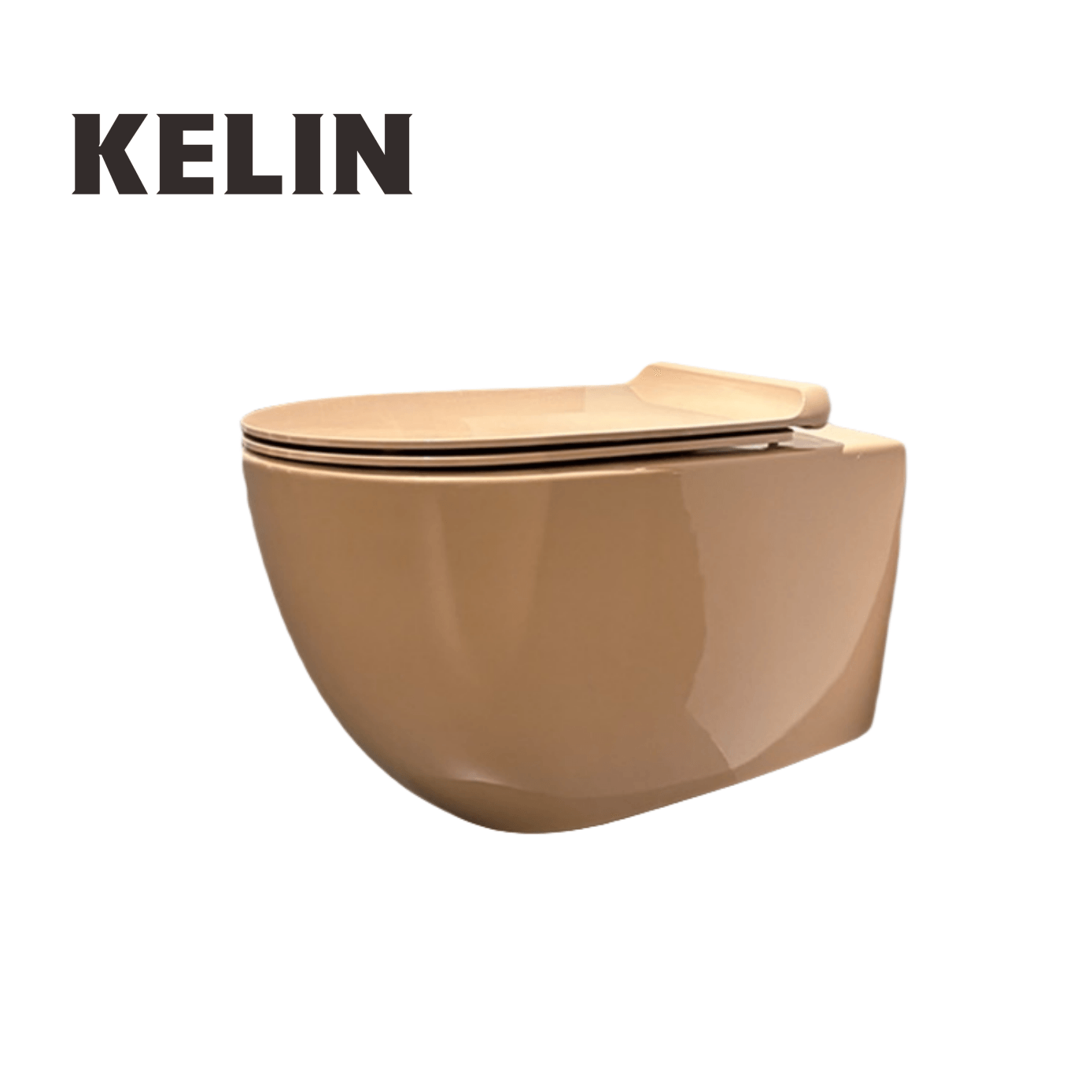 Home And Bathroom - KELIN Nowoczesna Toaleta Wisząca z Ukrytym