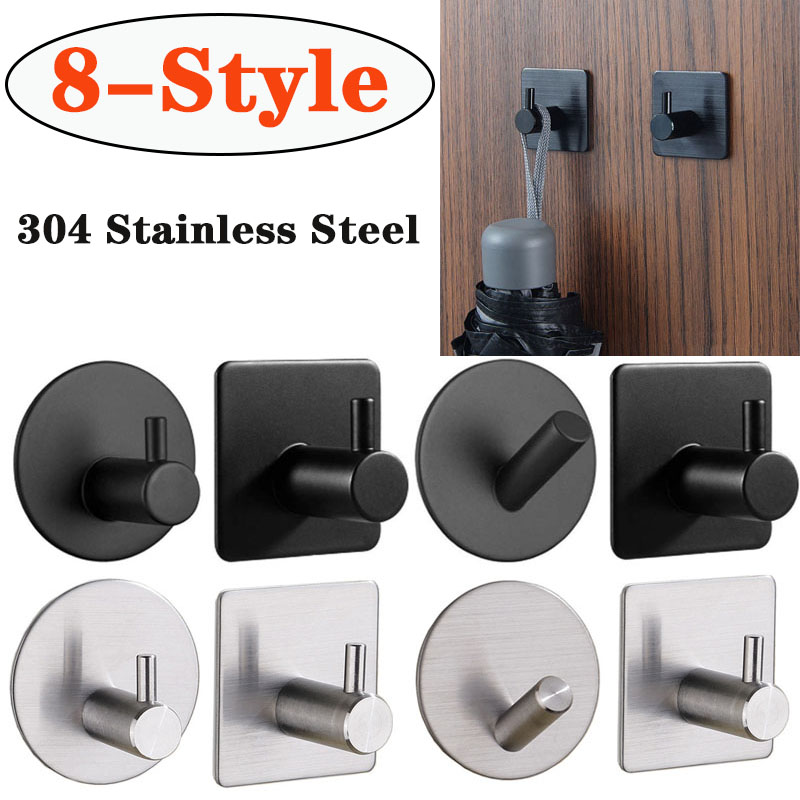 Towel Bar Stainless - 2 szt. Samoprzylepny szlafrok łazienkowy wieszak