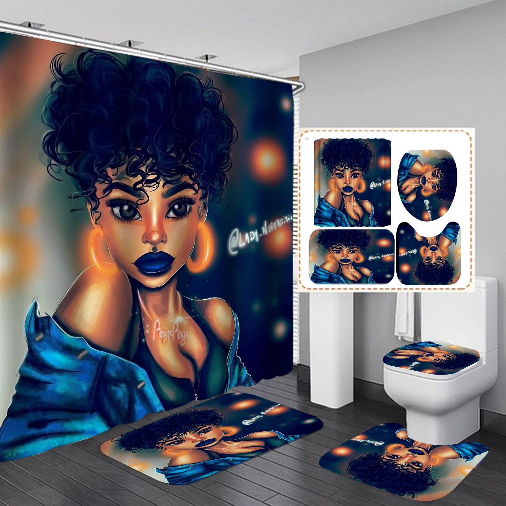 Zestaw zasłon prysznicowych z  – Home Goods Bathroom Accessories recenzja i cena