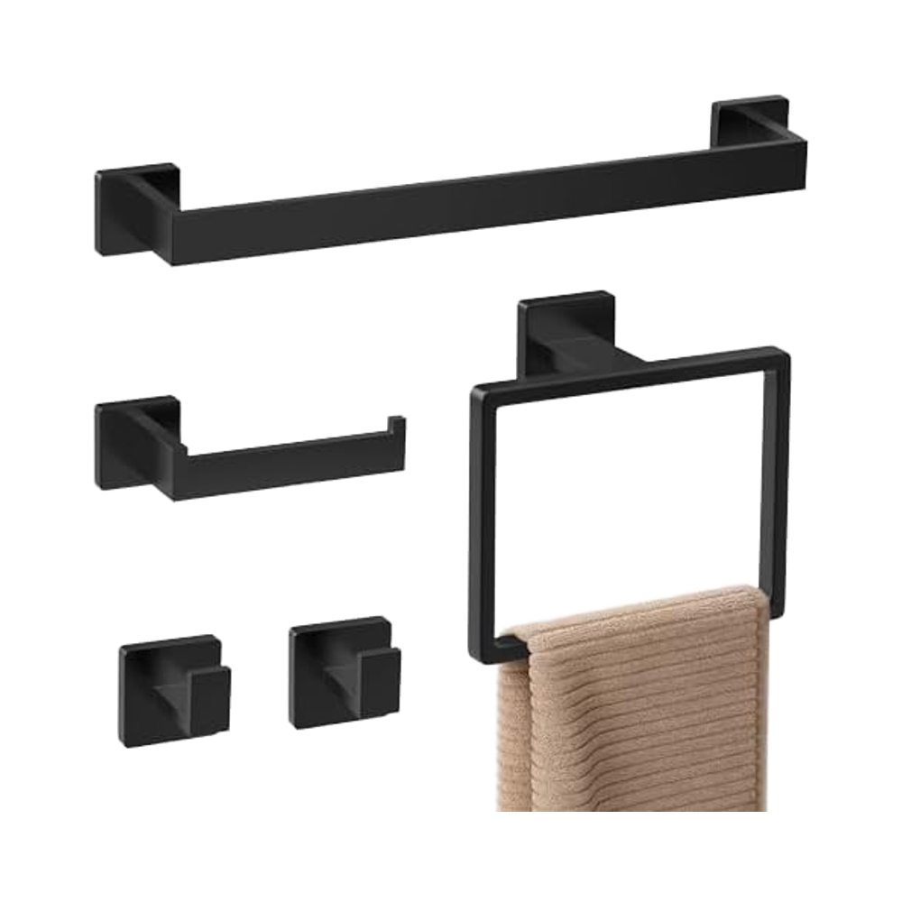 Matowy czarny zestaw akcesorió – Towel Bar Stainless recenzja i cena
