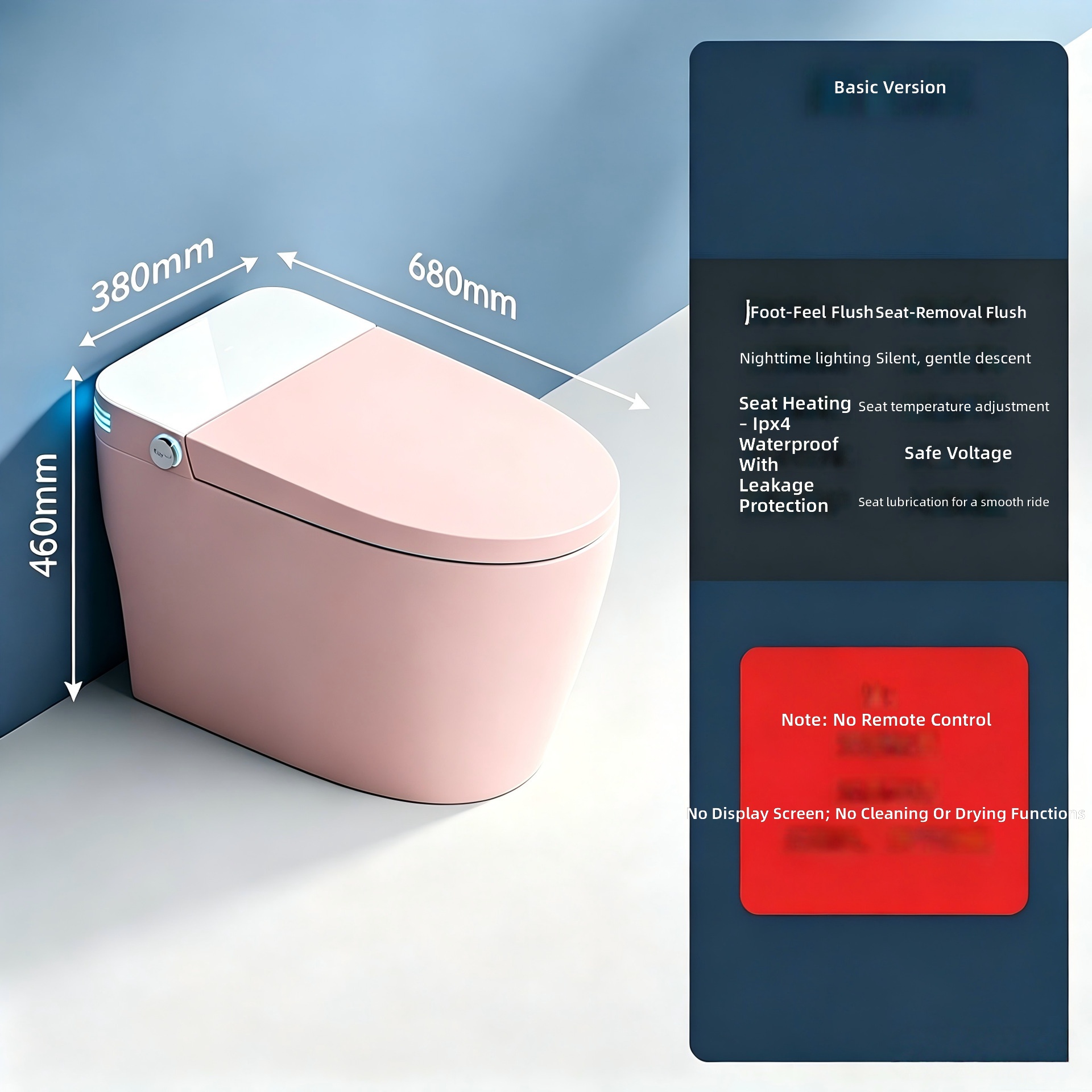 Inteligentna toaleta, różowa,  – Home And Bathroom recenzja i cena
