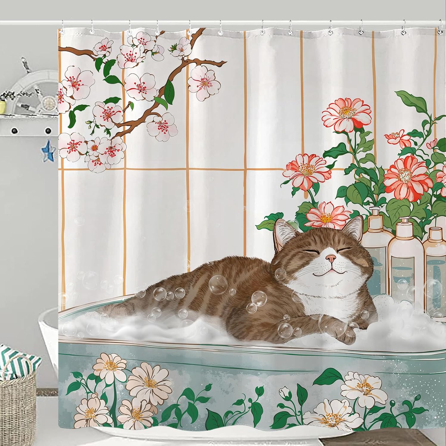 Estetyczna zasłona prysznicowa – Home Bathroom Spa Ideas recenzja i cena