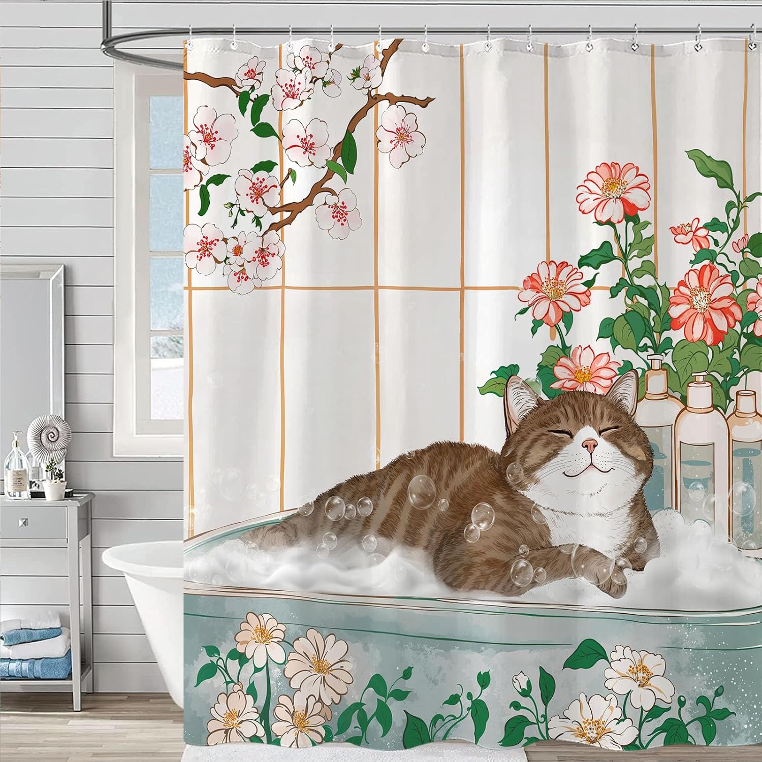 Estetyczna zasłona prysznicowa – Home Bathroom Spa Ideas recenzja i cena