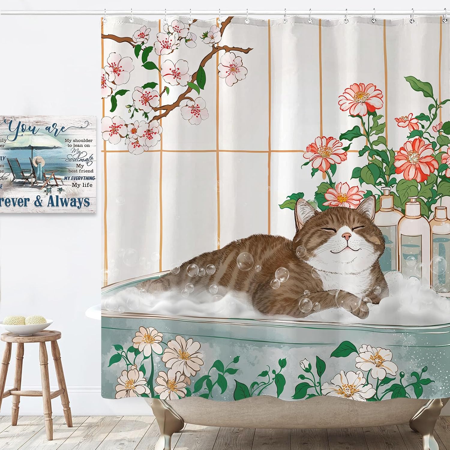 Estetyczna zasłona prysznicowa – Home Bathroom Spa Ideas recenzja i cena